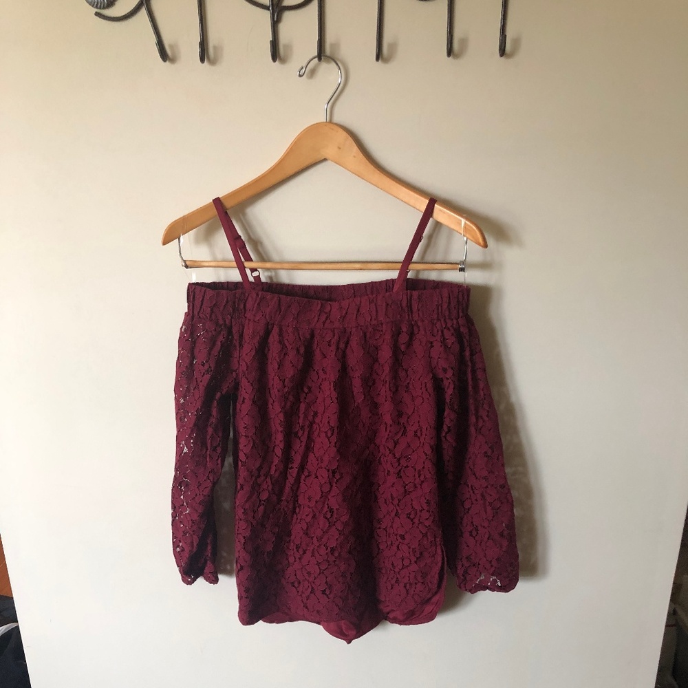 Lace off the shoulder top